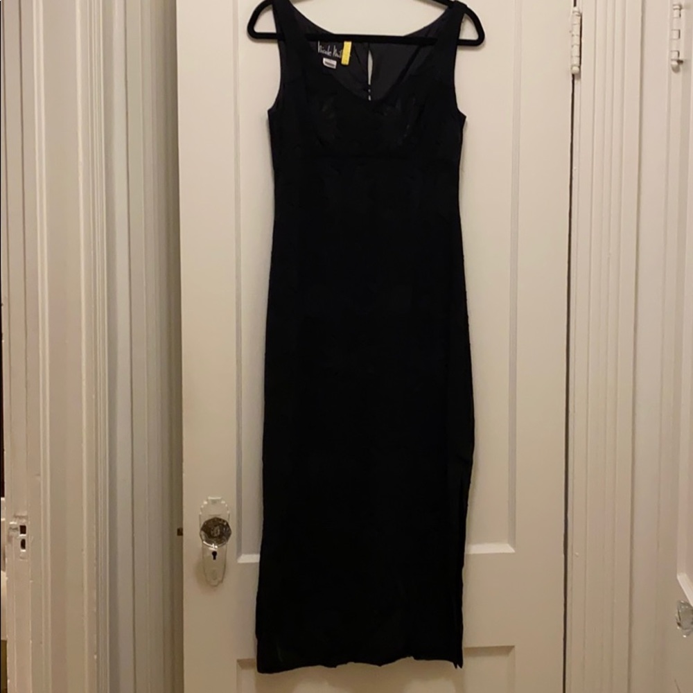 Nicole Miller long black formal / wedding dress